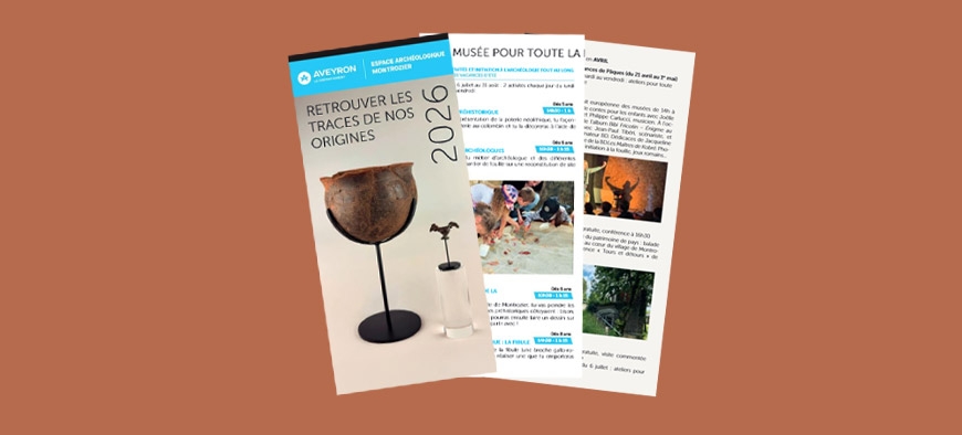 Nouveau dépliant 2026 - Espace archéologique de Montrozier 